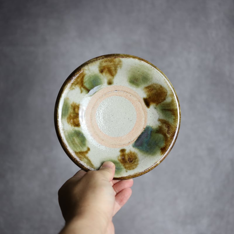 5寸皿2 三彩 点打 やちむん 陶器 榮一工房:7013011 | MADE IN OKINAWA