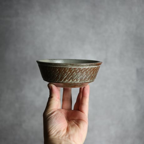 4寸安南鉢1 白釉 飛鉋 やちむん 陶器 榮一工房:7013155