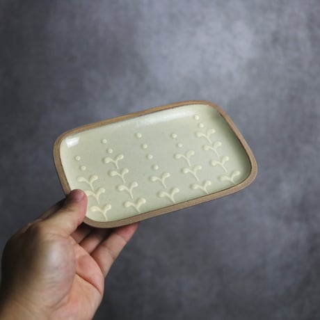 長角皿 小 ふたば やちむん 陶器 一翠窯:7021001