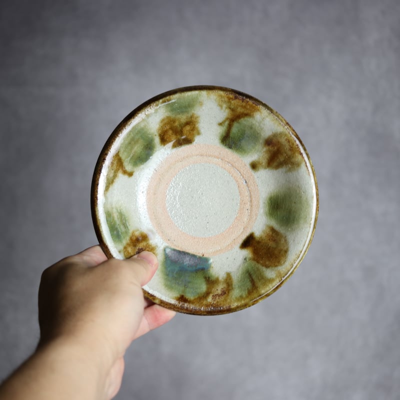 5寸皿2 三彩 点打 やちむん 陶器 榮一工房:7013011 | MADE IN OKINAWA