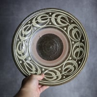 9寸皿1 イッチン 唐草 やちむん 陶器 北窯 宮城正享工房:7005009 ※重い