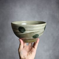 6寸鉢S3 呉須釉 点打 刷毛目 やちむん 陶器 北窯 松田米司工房:7003036