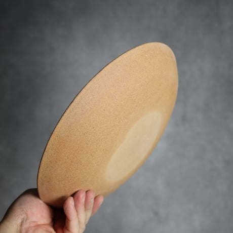 赤絵ちゃんぷるー皿 大 ボンボン やちむん 陶器 一翠窯:7021011