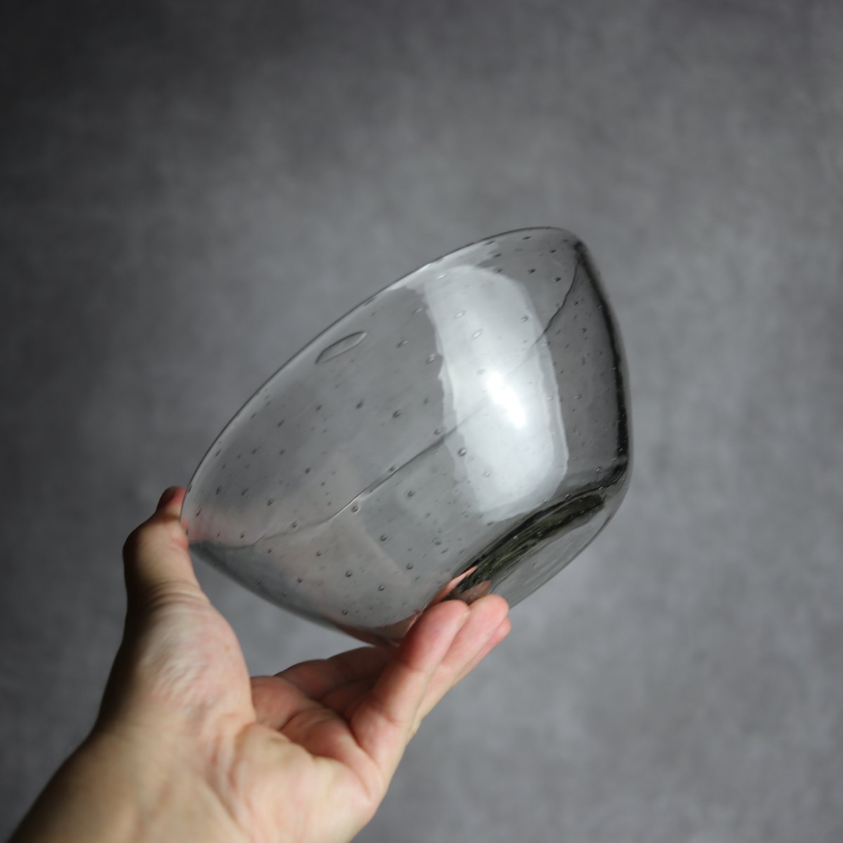 琉球ガラス　足付きボウル 気泡ボウル小 クリア 琉球ガラス ガラス工房 清天:7102005 | MADE IN