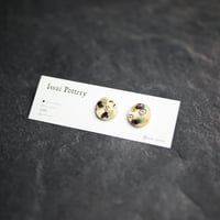 ピアス28 ステンレスポスト やちむん 陶器 一翠窯:7021008