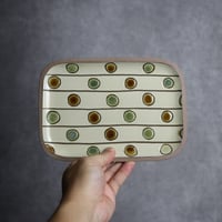 長角皿 中 ガーランド マル やちむん 陶器 一翠窯:7021002