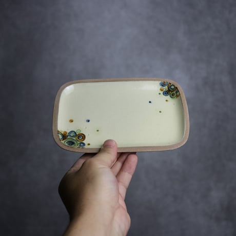 長角皿 小 シャボン やちむん 陶器 一翠窯:7021001