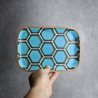 長角皿 中 カメ やちむん 陶器 一翠窯:7021002
