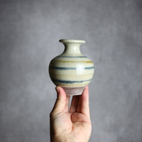 油壺中1 飴 呉須釉 線描 やちむん 陶器 北窯 松田共司工房:7004052