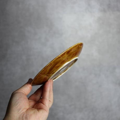 5寸皿 ラグーン やちむん 陶器 アトリエクッチャネ:7026010