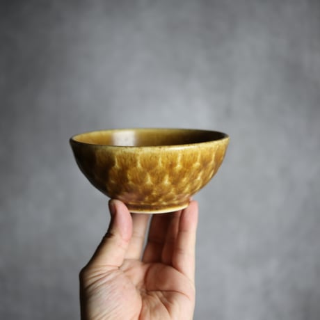 4寸ボウル 亀甲紋 ブラウン1 やちむん 陶器 cerca:7025024