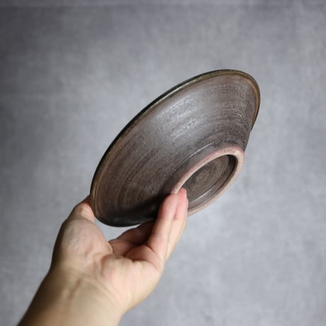6寸皿2 黒呉須釉 唐草 やちむん 陶器 榮一工房:7013015