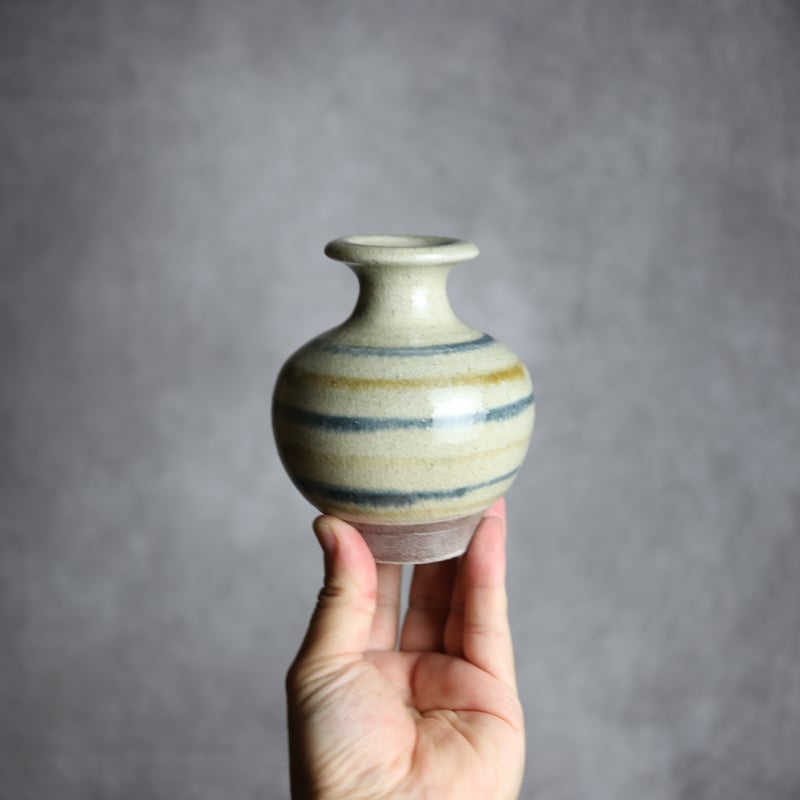 油壺中1 飴 呉須釉 線描 やちむん 陶器 北窯 松田共司工房:7004052