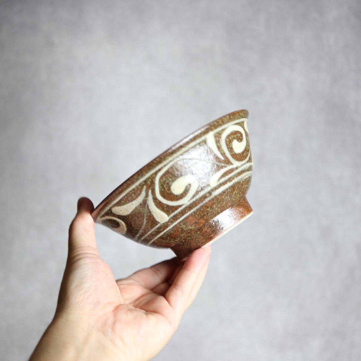 5寸マカイ1 イッチン 唐草 やちむん 陶器 榮一工房:7013038 | MADE IN