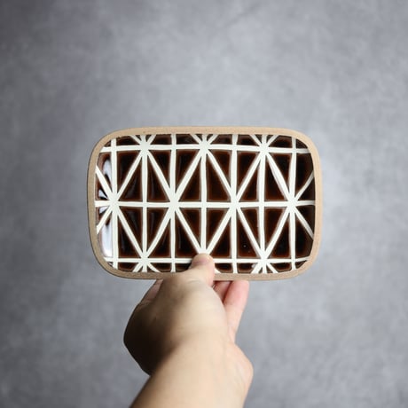 長角皿 小 シャングリラ アメ 茶色 やちむん 陶器 一翠窯:7021001