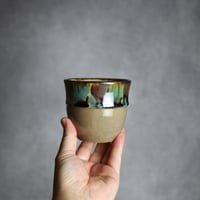 丸フリーカップ1 三彩紋 やちむん 陶器 エドメ陶房:7201009