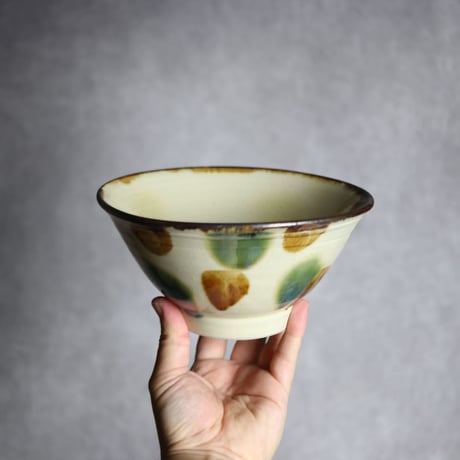 6寸マカイ1S 三彩 点打 やちむん 陶器 いずみ窯 島袋工房:7028046