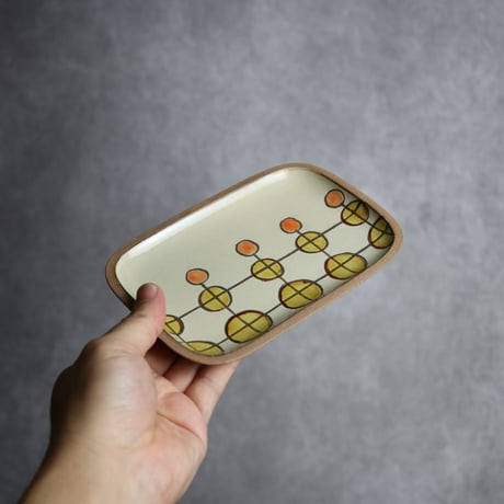 長角皿 小 赤絵 チェルシー やちむん 陶器 一翠窯:7021017
