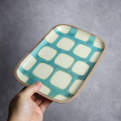 長角皿 大 ソーダ やちむん 陶器 一翠窯:7021003