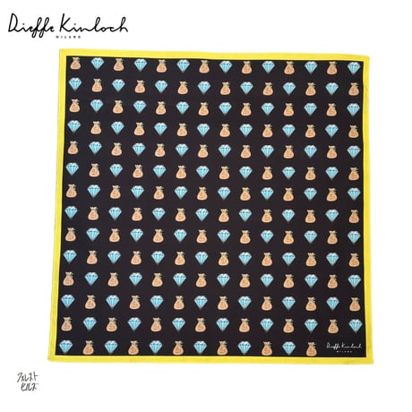 Dieffe Kinloch(ディエッフェ キンロック)/コットン ハンカチ/Diamond/fh128
