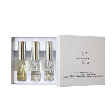 ESSENZA PULSANTE(エッセンツァ プルサンテ)   LUXURY FRAGRANCE SET/CUOIO・BASILICO・POMODORO/スプレータイプ3本セット・各7ml