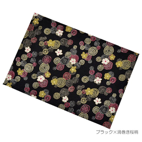 防炎お仏壇マット 7colors 経机敷き18号 025 縦28.5cm×横43.5cm 京友禅 ちりめん ベージュ ピンク桜柄 グリーン ピンク渦巻き桜柄 ブラック ブラウン ライトブラウン 仏具敷