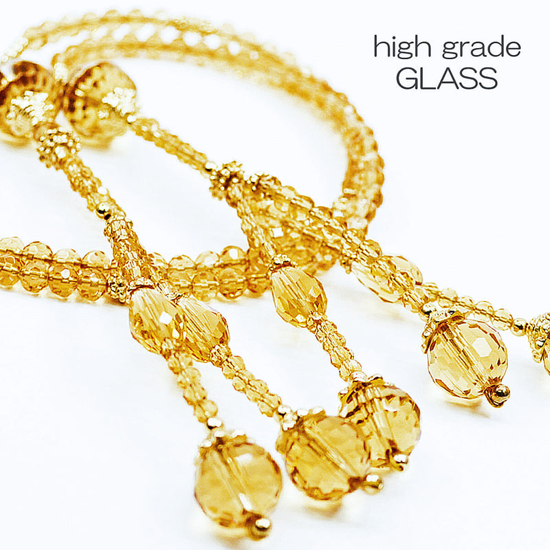 女性用 婦人用 創価学会数珠 念珠 高級ガラス念珠 8寸 031