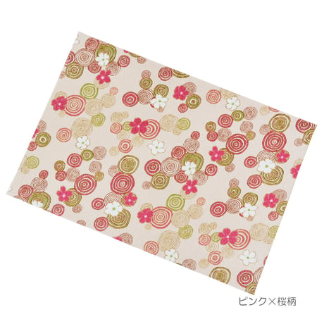 防炎お仏壇マット 7colors 経机敷き18号 025 縦28.5cm×横43.5cm 京友禅 ちりめん ベージュ ピンク桜柄 グリーン ピンク渦巻き桜柄 ブラック ブラウン ライトブラウン 仏具敷