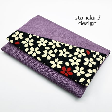 念珠ケース Ｓサイズ 創価学会数珠ケース 数珠袋 131 パープル (さくら柄) ちりめん 創価学会用 SGI SOKA