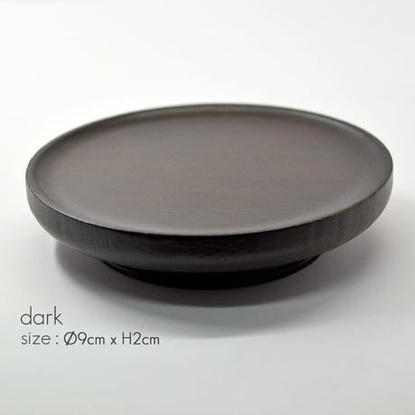 三宝 お供物台 045 竹製 丸型 ３.０寸 直径9cm ダーク モダンデザイン 仏具