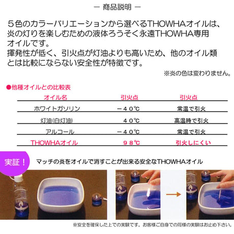 液体微煙ローソク専用オイル 1本 1,000ｍｌ 1リットル 5カラー展開 オイルろうそく 液体ろうそく 永遠とわ ＴＨＯＷＨＡ ローソク 仏壇 油 燃料