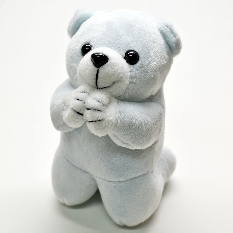 お祈りクマさん 001ホワイト ピンク ブルー ブラウン ぬいぐるみ 創価