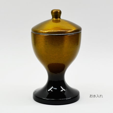 仏器 茶器セット 052 コハクボカシ 金 黒 合金属製 創価学会用仏具 ご飯入れ お水入れ 茶碗 仏茶器 SGI SOKA