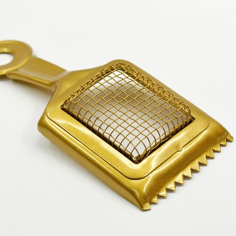 網付灰ならし 062 ゴールド ステンレス 金塗装加工 網広タイプ 燃え残り取り アクならし 仏具