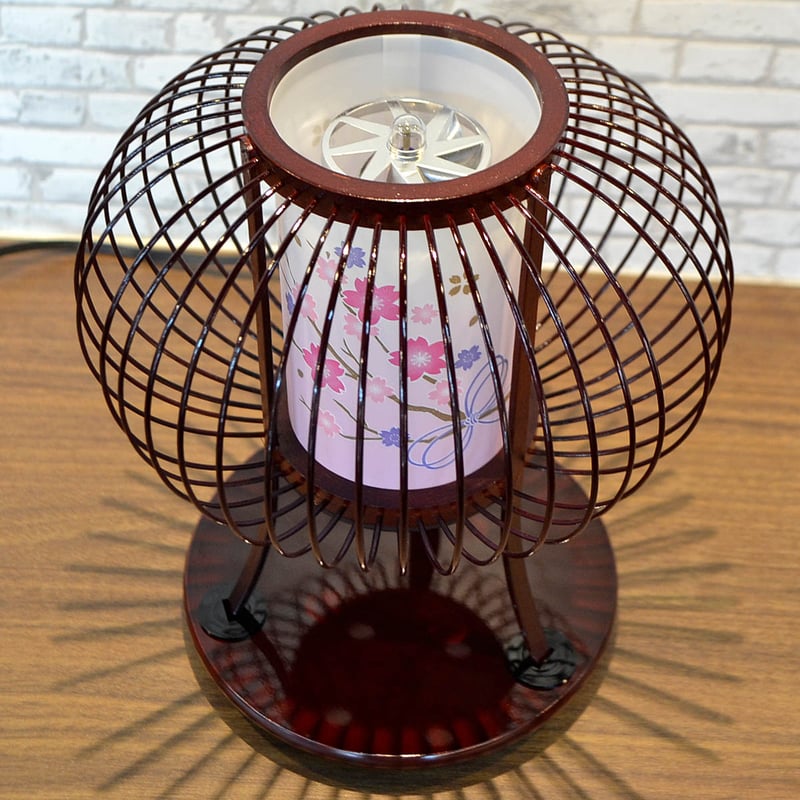 コンパクト盆提灯 1基 コード式 姫あかり タメ 回転筒 高さ22cm
