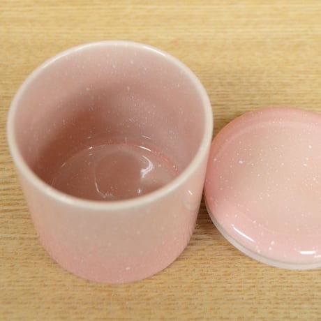 シリコンパッキン付きミニ骨壺 2寸 ピンク 直径6.3cm×高さ6.7cm 分骨つぼ 陶器製 003 かわいい おしゃれ モダン 手元供養