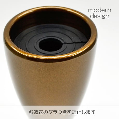 花立て 030 コハクボカシ 金 黒 １個 創価学会用 おしきみ造花立て おしきみ立て 花瓶 メラミン樹脂 メタリック塗装 SGI SOKA
