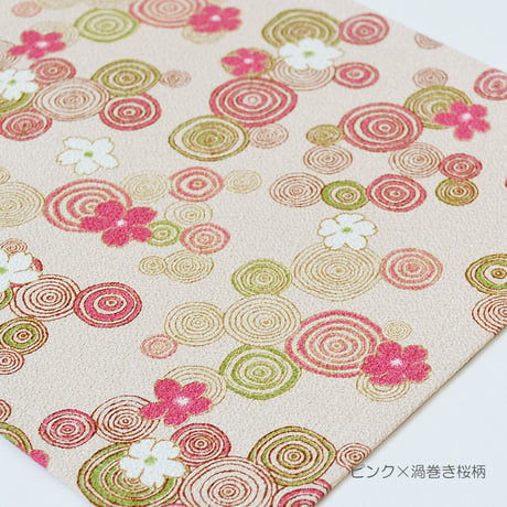 防炎お仏壇マット 7colors 経机敷き20号 026 縦31.5cm×横47.5cm 京友禅 ちりめん ベージュ ピンク桜柄 グリーン ピンク渦巻き桜柄 ブラック ブラウン ライトブラウン 仏具敷