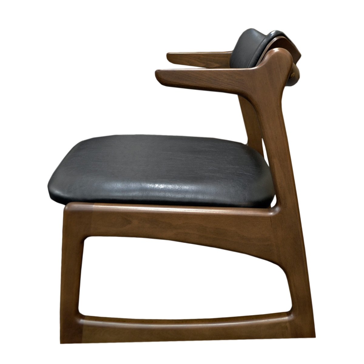 低座イス キャスパーチェア 041 ダークブラウン ウォールナット色 ポリ