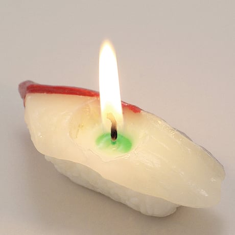 お供えキャンドル 014 お寿司 大トロ ウニ ガリ付き ワサビ入り ローソク ろーそく 蝋燭 好物キャンドル
