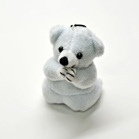 お祈りクマさんストラップ 002 ぬいぐるみストラップ ホワイト ブラウン ピンク 創価学会用グッズ SGI SOKA