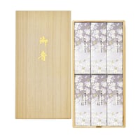 ご進物お線香セット 宇野千代のお線香 淡墨の桜 6箱入り 105 けむり極少 煙の量がほとんどないお線香