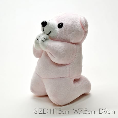 お祈りクマさん 001ホワイト ピンク ブルー ブラウン ぬいぐるみ 創価学会用グッズ SGI SOKA