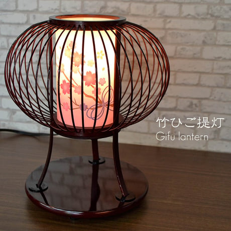 コンパクト盆提灯 1基 コード式 姫あかり タメ 回転筒 高さ22cm 直径19cm ピンク 019 インテリア提灯 おしゃれな提灯 岐阜ちょうちん 和照灯
