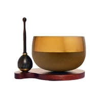 木製台座リンセット ブラウンゴールド 088 台座ダークレッド りん棒黒檀 ミニ仏壇用 仏具 りんセット コンパクトリンセット