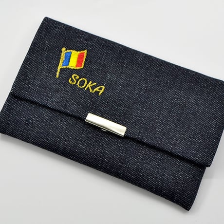 念珠ケース Ｓサイズ 創価学会数珠ケース 数珠袋 020 デニムＳＯＫＡ 創価学会用 SGI SOKA