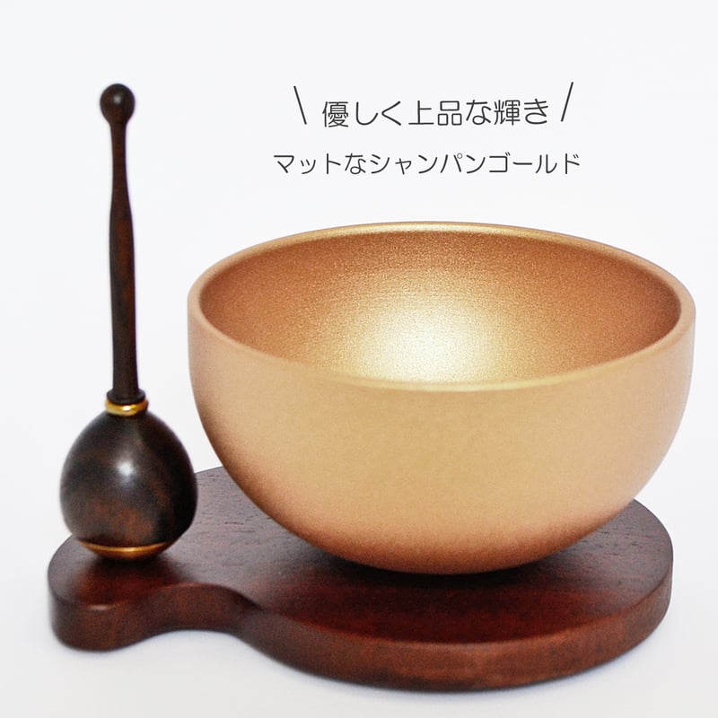 colorリンセット 2.0寸 062 コハク 桜柄りん座布団 ミニ仏壇用