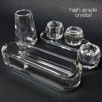 仏具セット 054 6点セット 灰付き クリスタル ダイヤカット ミニ仏壇 家具調仏壇用 創価学会用仏具 SGI SOKA