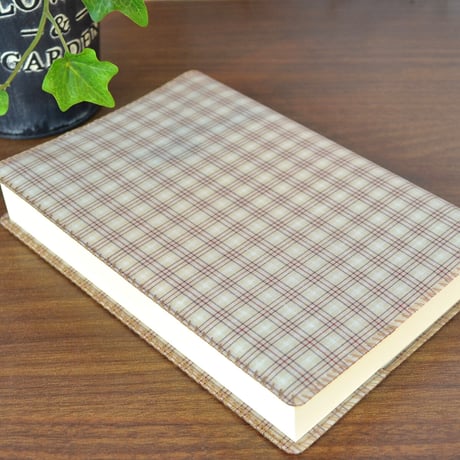 新版御書分冊用カバー NEW 009 ベージュ チェック 分冊版用 分冊1巻～4巻用カバー 創価学会用 布張り 日蓮大聖人御書 新版 ケース 2021年新版御書