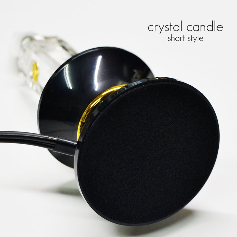 ミニクリスタルキャンドル 1基 高さ16cm 010 ゴールド 台座